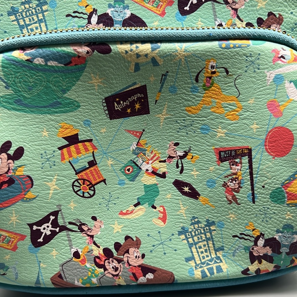 Disney Mickey Mouse & Friends Play in the Park Loungefly Mini Backpack - Picture 8 of 10